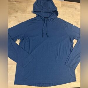 ASICS Men's Blue lightweight jersey Hoodie